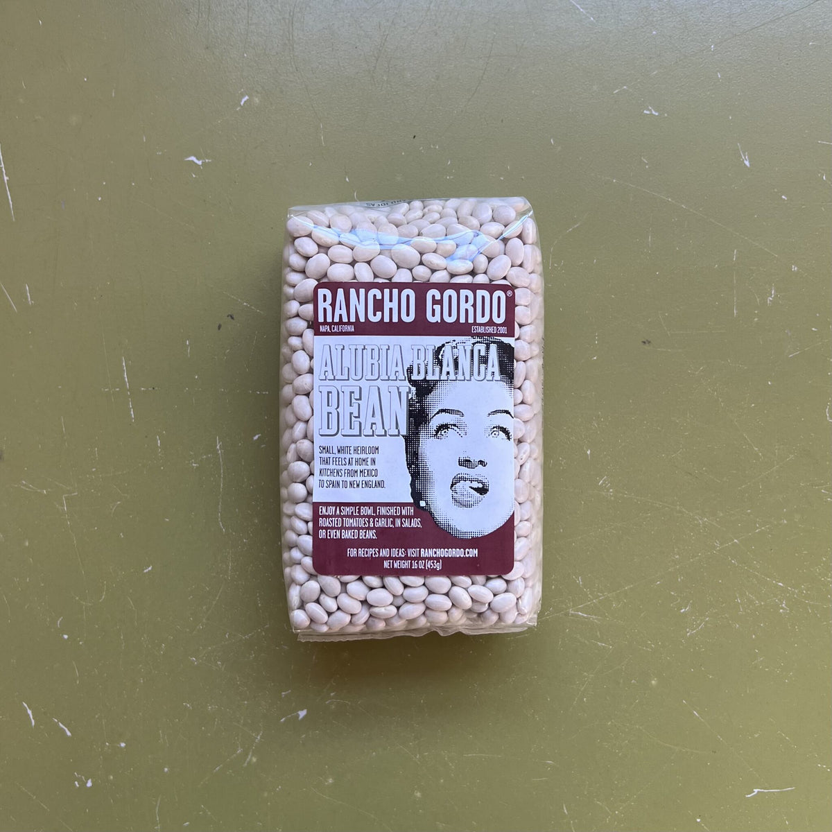 Bean Dried Alubia Blanca [1lb], Rancho Gordo Community Supported Grocery